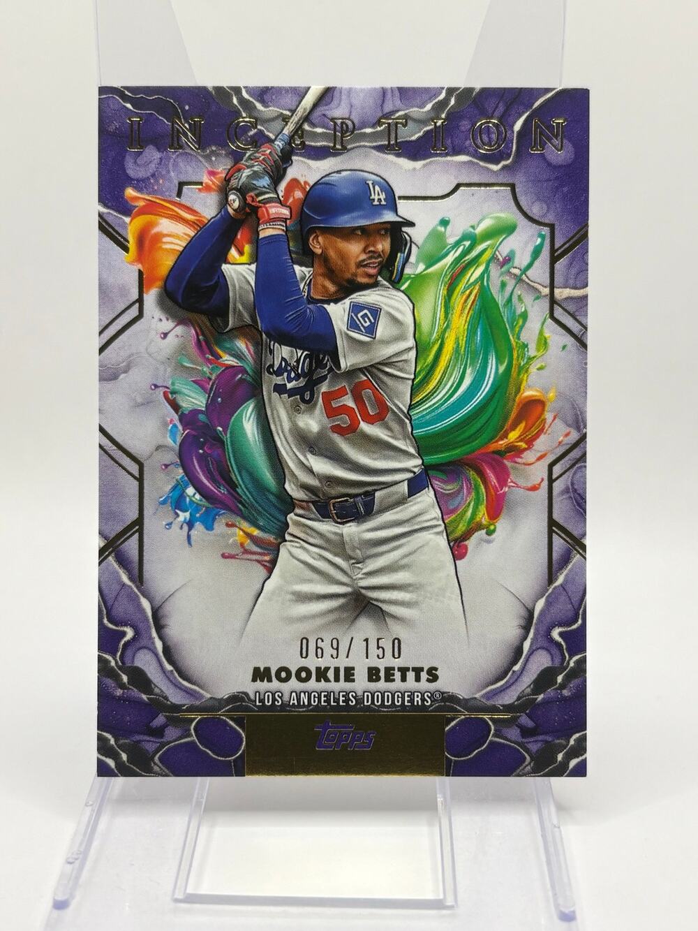 2025 Topps Inception Mookie Betts Purple Parallel 69/150 SP Los Angeles Dodgers